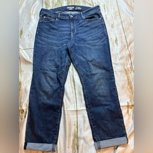 womens modern slim cuffed levi straight jeans size 14